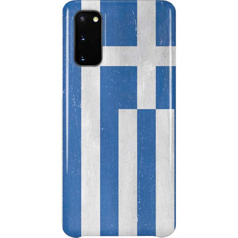 Greece Flag Distressed Galaxy S20 Lite Case